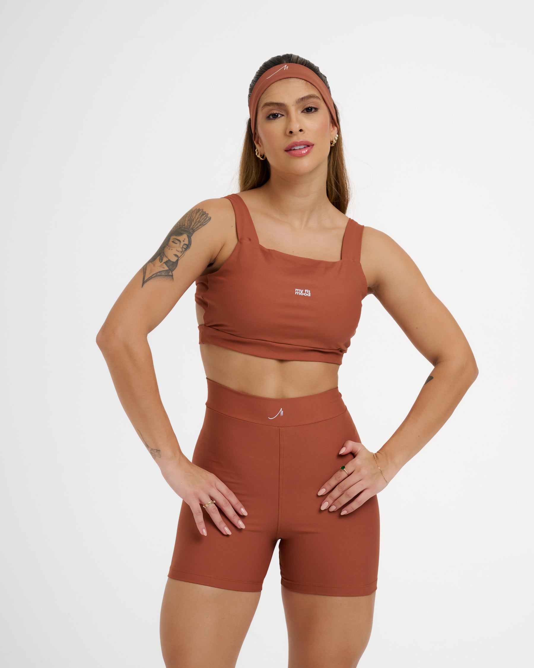 Conjunto Curve Marrom
