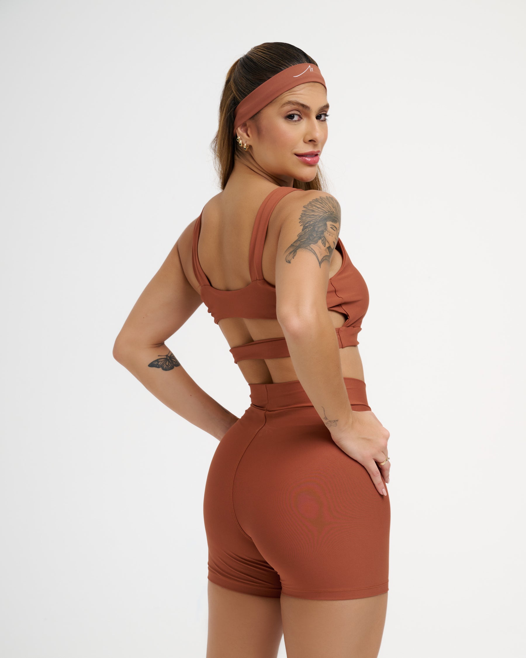 Conjunto Curve Marrom